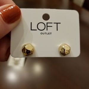 LOFT gold geometric shape earrings